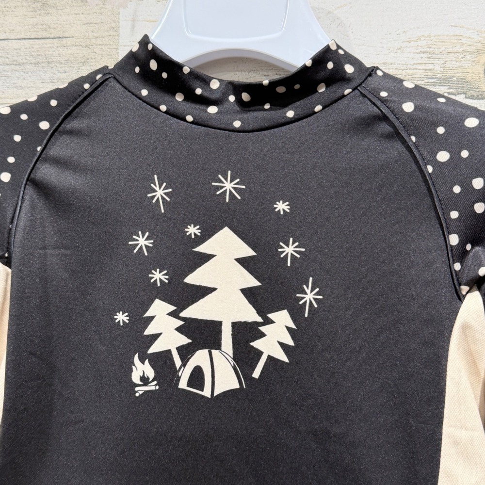 Stonz Sun Shirt Kids 3T Black Night Camper Polka Dot Outdoors NWT - Picture 2 of 7